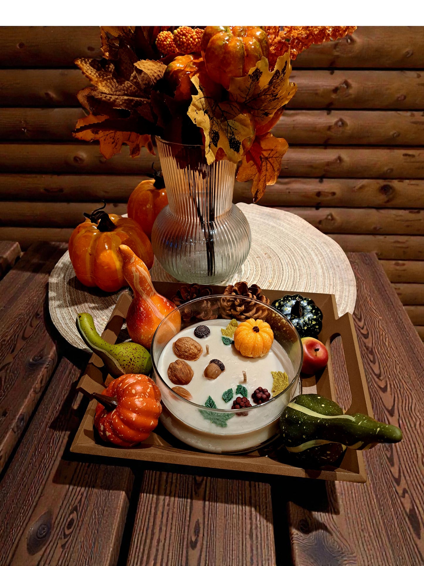 Centrotavola candela Autunno